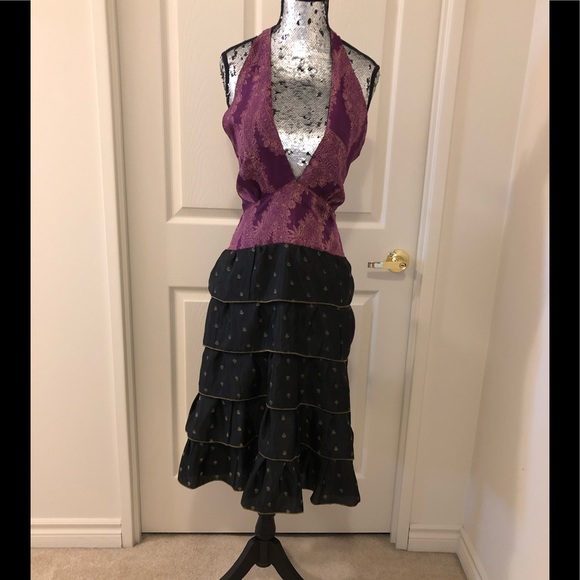 Silk - Summer Silk Halter Dress “Cha-Cha-Cha!!” (Nwot) - Picture 3 of 10